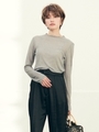 【WEB別注】テレコシアーハイネックカットソー/ライトグレー