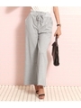 【anap Latina】 レースアップカットオフヘムスウェットパンツ/グレー(006)