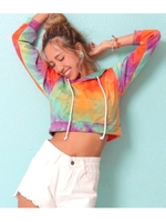 【anap mimpi】 タイダイフーディートップス/オレンジ(011)