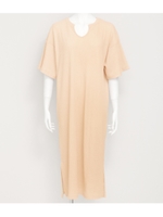 【anap mimpi】 ワッフル地キーネックマキシワンピース/ベージュ(005)