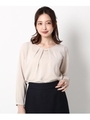 【セレモニー・入卒】【42(LL)WEB限定サイズ】セレモニーバー＆タックネックブラウス/ライトベージュ(051)