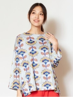 【チャイハネ】yul モダンフラワートップス/オフホワイト