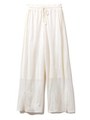 【ミュシャと四つの花】カーネーションジャガードロングパンツ/OWHT
