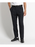 【吸水速乾/ウエストストレッチ】1タックスラックス/ブラック(019)