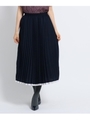 【洗える】アコーディオンプリーツスカート/ネイビー(593)