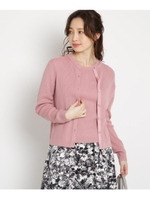 【洗える】ビジューボタンアンサンブルニット/ピンク(072)