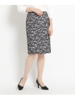 【洗える】フラワーレーススカート/ライトグレー(511)