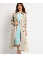 【洗える】リセヨル混ツイルトレンチコート/ナチュラル(050)