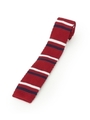 【洗濯OK】ボーダークレリックニットタイ/結婚式、セレモニー、パーティー、フォーマル、ドレス/ワインレッド(363)