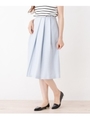 【大きいサイズあり・17号・19号】2枚目も欲しくなる安心丈タックスカート/ライトブルー(091)