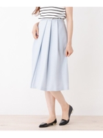 【大きいサイズあり・17号・19号】2枚目も欲しくなる安心丈タックスカート/ライトブルー(091)