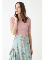 ◆トリニティー透かし編みニット/PINK(090)