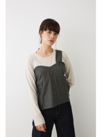 アシンメトリービスチェTOPS/GRY