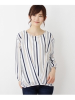 インナー付きタックデザインアソートブラウス/ホワイト(302)