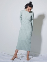 ウエストスモッキングリブニットOP/ミント