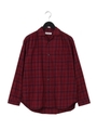 オーバーダイチェックシャツ/ワイン