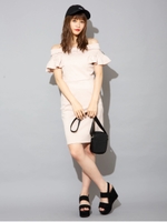 オフショルセットワンピース/ベージュ