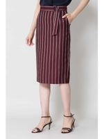 カレッジストライプスカート/ボルドーストライプ1(071)