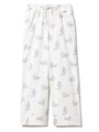 キャットプリントロングパンツ/OWHT
