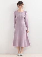 キラキラニットワンピース/ラベンダー
