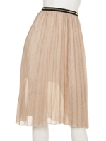 ギンガムチェックウエストゴムスカート/ベージュ