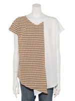 ギンガムチェック切替BL/オフX(マスタードXオフ)