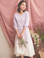 グラデーションニットワンピース/ラベンダー