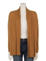 ケーブルカーディガン/マスタード