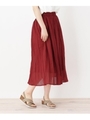 コットンハンドワッシャースカート/レッド(062)
