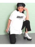 サイドスリット入りフーディートップス/ホワイト(001)