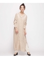 シアージャガードシャツワンピース/ベージュ