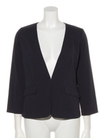 シアサッカーカラーレスジャケット/ネイビー