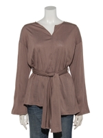 シワプリーツベルト付PO/モカ