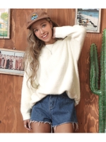 シンプルニットトップス/ホワイト(001)