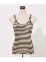 スーピマCモダール ベーシックタンクトップ/柄BEG5