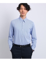 ストライプニットサッカーシャツ/ライトブルー(391)