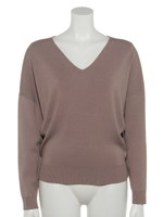 スプリングゆるＶニット/モカ