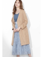 スプリングフェイクスエードコート/ベージュ(040)