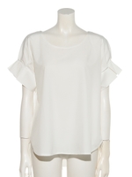 タックキャンディースリーブドルマンチュニック/ホワイト