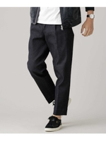 タックテーパードデニムスラックス/D.ネイビー1(121)