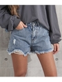 ダメージデニムショートパンツ/ブルー(019)
