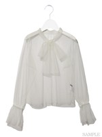 チュールBOWトップス/ホワイト