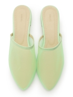 チュールフラットサンダル/GRN