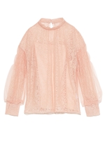 チュールレイヤードレースブラウス/PNK