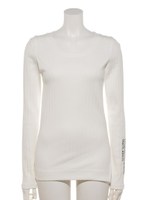 テレコクルーネックLST/White
