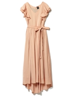 デシンダブルフレアーワンピース/ピンク