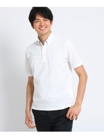 ドライタッチコットン　リンクスパネルポロシャツ/ホワイト(001)