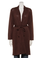 ニットソーロングトッパー/ブラウン