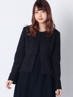 ニットツイードジャケット/ネイビー