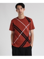 ニットドッキング　半袖プルオーバー/ボルドー(264)